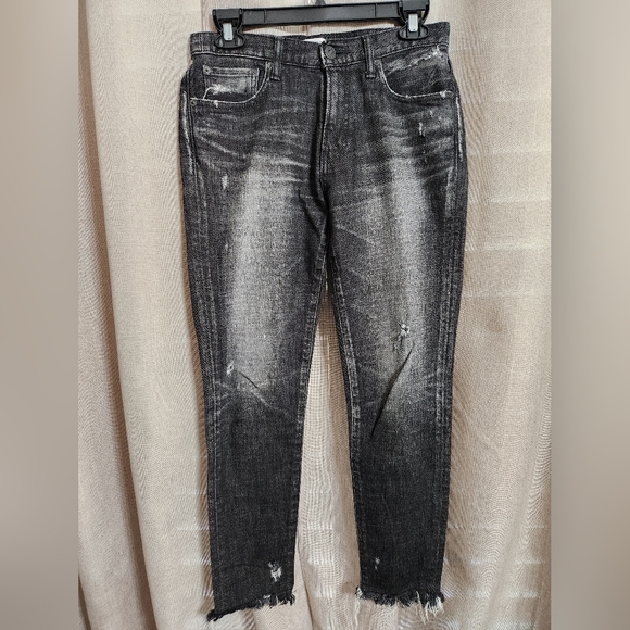 MOUSSY Vintage Diana Black Distressed High Rise Skinny Jeans 27 - Picture 2 of 6